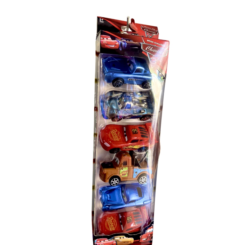 Kit 6 carros a fricção Relâmpago