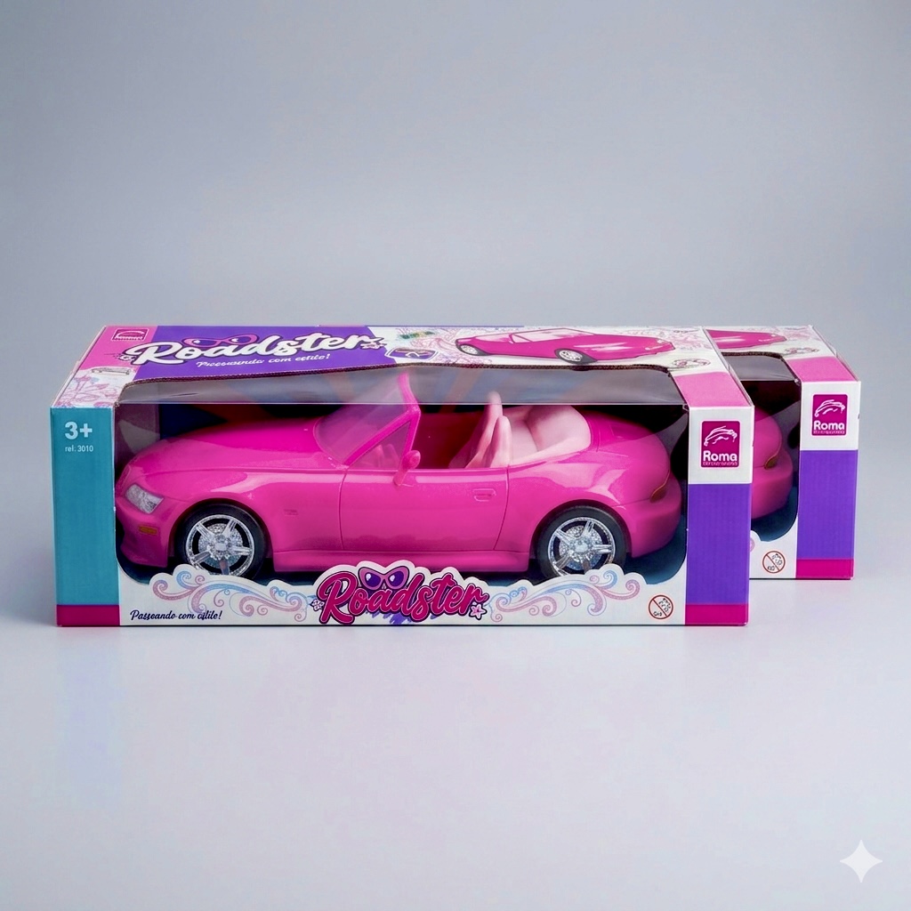Carro rosa grande p/ barbie